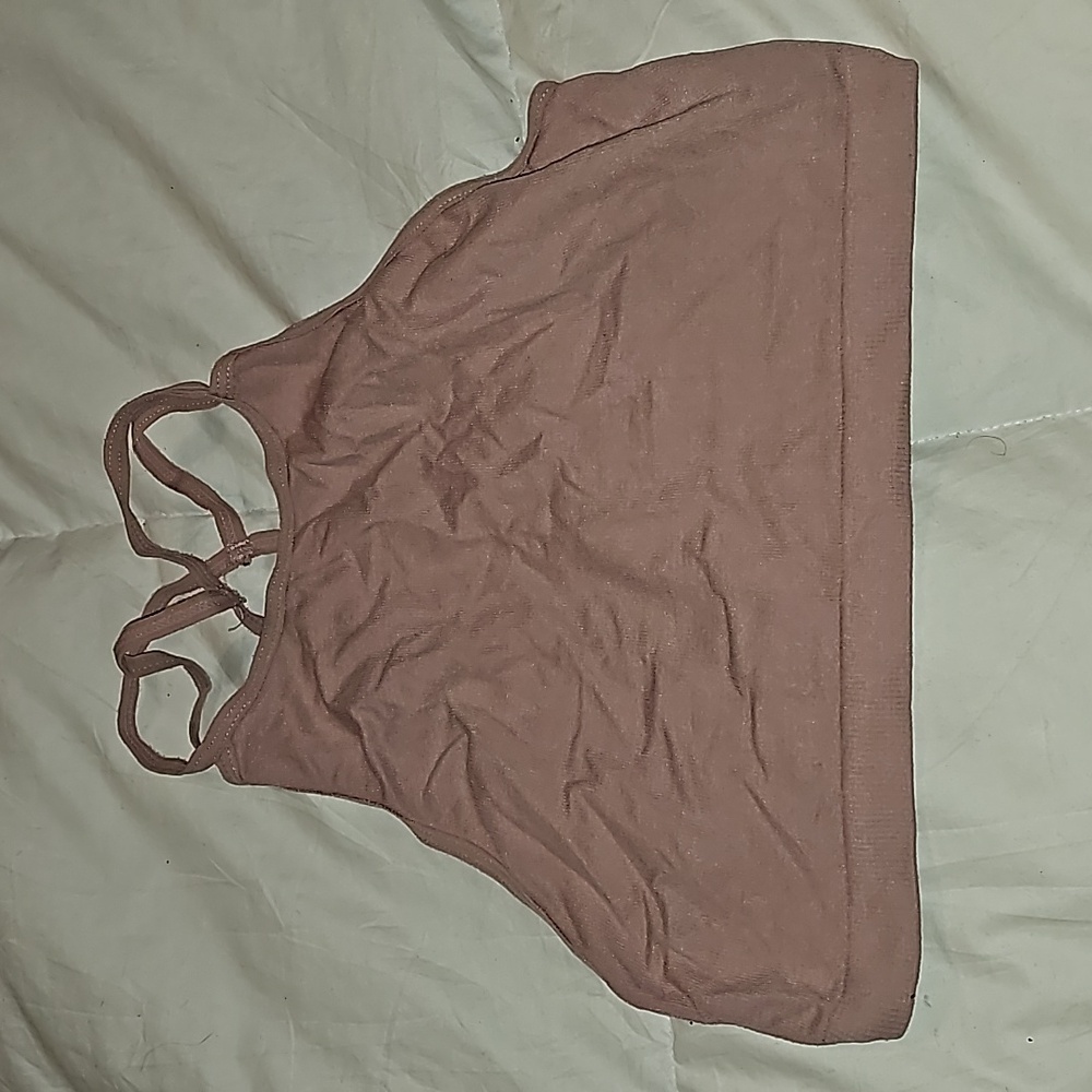 Womens sz M/L high neck open back bralette.